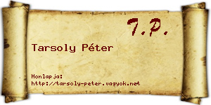 Tarsoly Péter névjegykártya